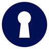 A keyhole image, symbolizing privacy